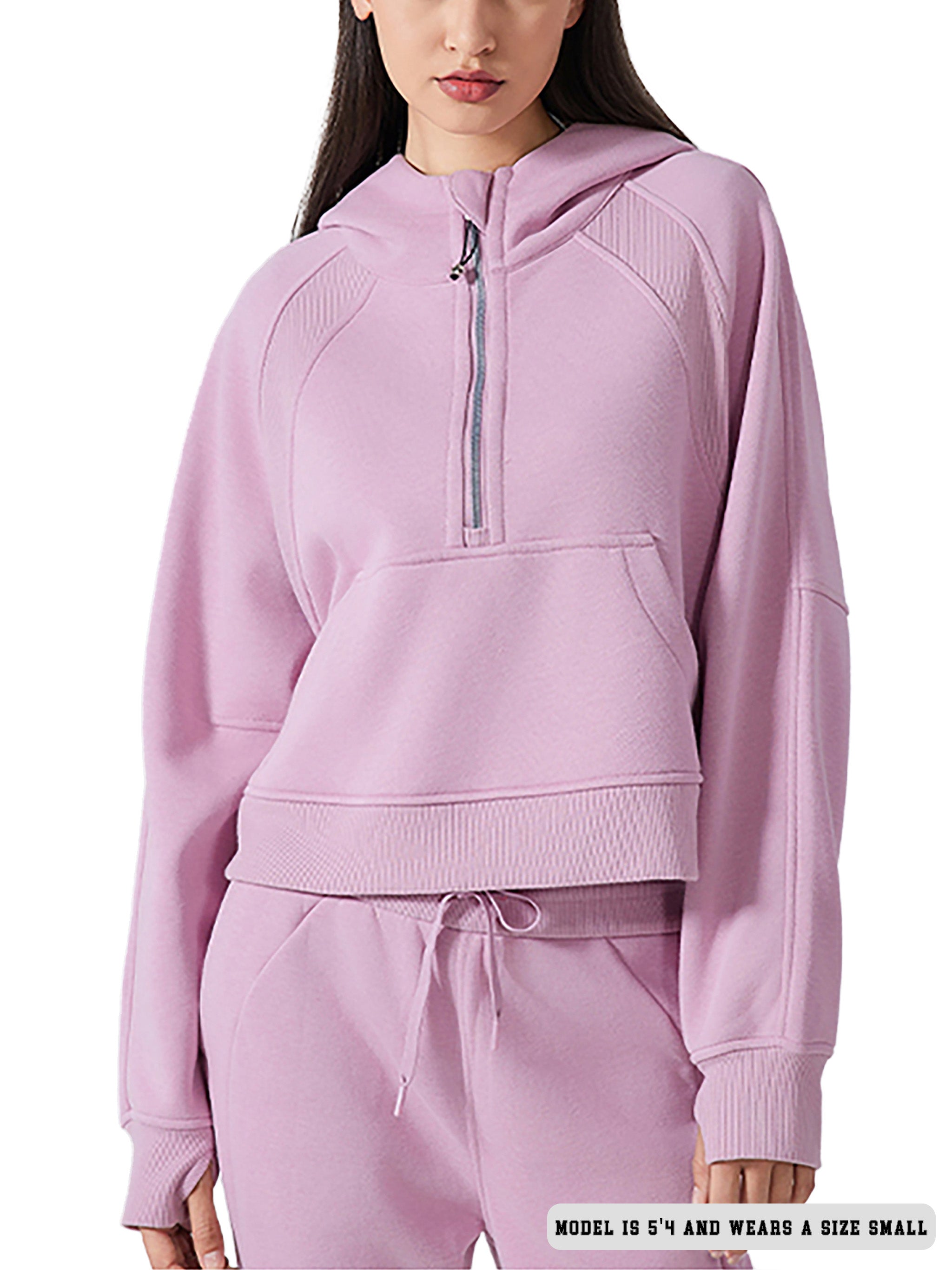 Cropped Half-Zip Hoodie